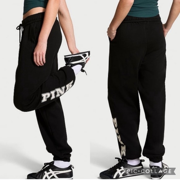 Victoria’s Secret PINK Fleece Campus Sweatpants - Picture 1 of 1